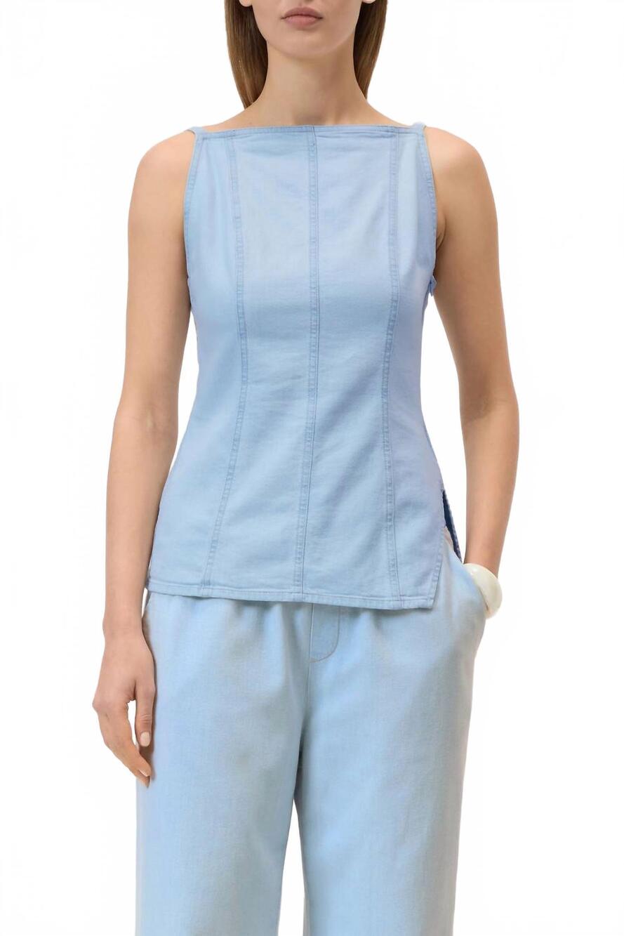 NEW CLOSED cotton strap top in light blue